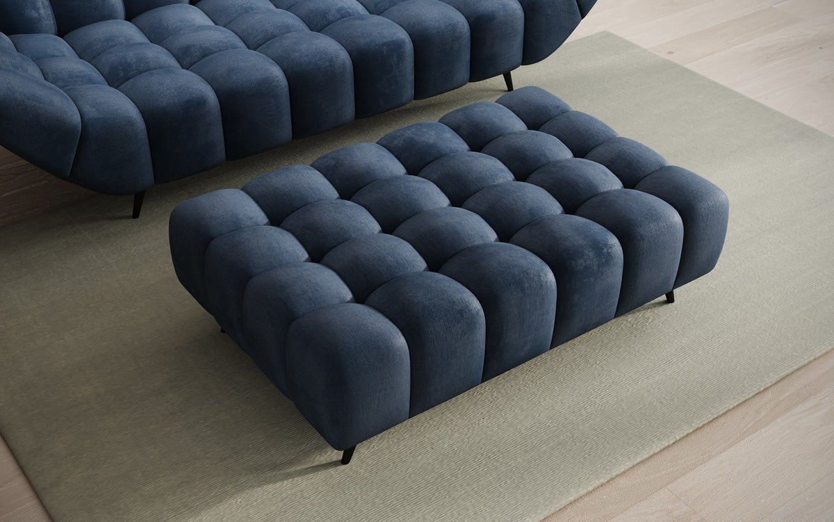 Luxuriöser Samt Beistellhocker Amora – Eleganter, Moderner Sitzhocker mit Komfort-Design