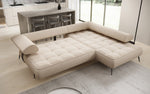 Lade das Bild in den Galerie-Viewer, Luxuriöses Designer L-Sofa Sydney Bouclé mit Elektrischer Schlaffunktion &amp; Stauraum

