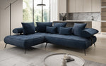 Lade das Bild in den Galerie-Viewer, Elegantes Designer L-Sofa Sydney: Elektrische Schlaffunktion, Samtbezug, Großzügiger Stauraum
