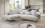 Lade das Bild in den Galerie-Viewer, Luxuriöses Designer L-Sofa Sydney Bouclé mit Elektrischer Relaxfunktion &amp; Stauraum
