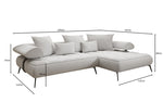 Lade das Bild in den Galerie-Viewer, Luxus U-Sofa Sydney L mit elektrischer Schlaffunktion und Bouclé-Stoff
