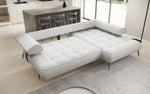 Lade das Bild in den Galerie-Viewer, Luxus U-Sofa Sydney L mit elektrischer Schlaffunktion und Bouclé-Stoff
