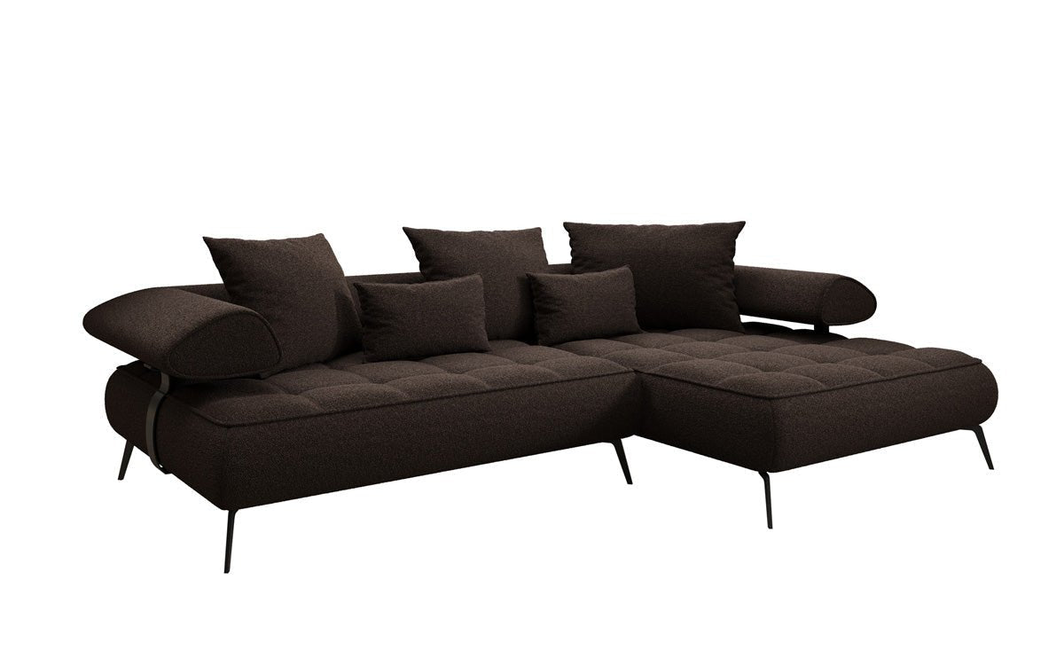 Modernes Bouclé Ecksofa Sydney L II: Elektrische Schlaffunktion, Stilvoll & Geräumig