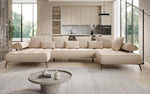 Lade das Bild in den Galerie-Viewer, Luxuriöses Designer U-Sofa Sydney Bouclé – Elektrische Schlaffunktion, Stauraum, Höchster Komfort
