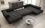 Lade das Bild in den Galerie-Viewer, Luxuriöses Designer U-Sofa Sydney mit elektrischer Schlaffunktion &amp; Bouclé-Stoff
