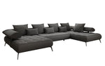 Lade das Bild in den Galerie-Viewer, Luxuriöses Designer U-Sofa Sydney mit elektrischer Schlaffunktion &amp; Bouclé-Stoff
