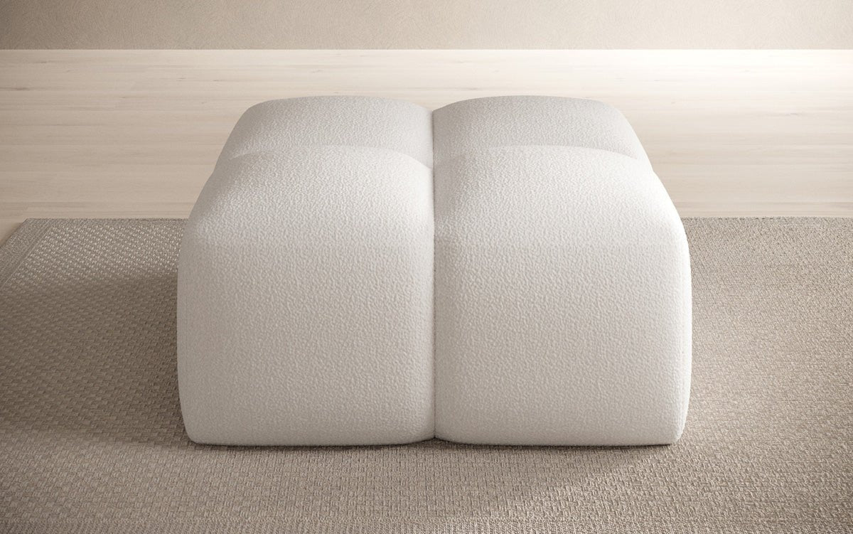Luxuriöser Bouclé Beistellhocker Celly: Modern, Gemütlich, Vielseitig für Ihr Zuhause