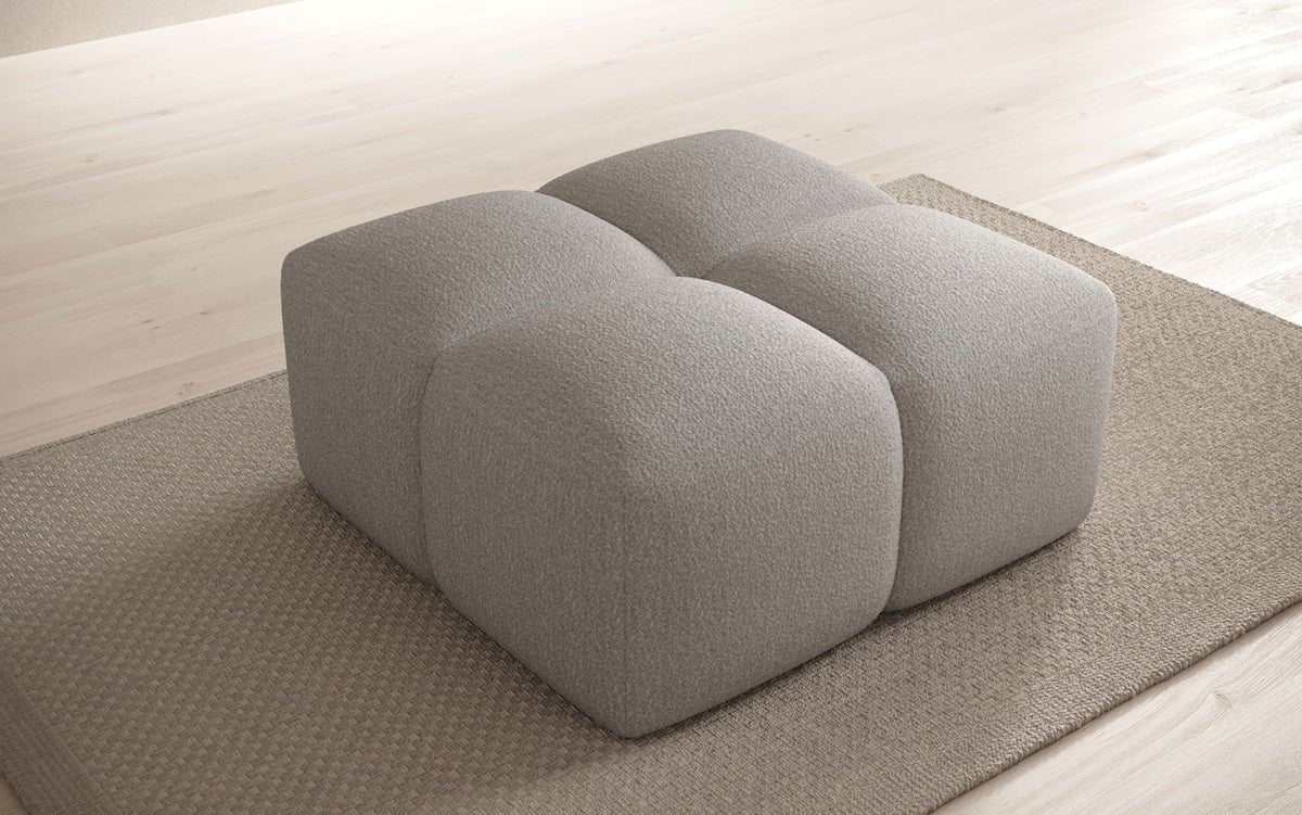 Luxuriöser Bouclé Beistellhocker Celly: Modern, Gemütlich, Vielseitig für Ihr Zuhause