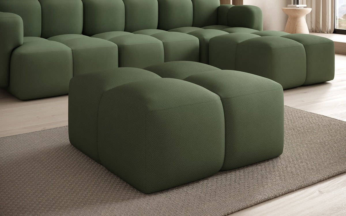 Celly Stoff Beistellhocker: Moderner Runder Pouf für Gemütlichkeit & Stil