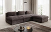 Gemütliches Designer L-Sofa Cuddle aus Cordstoff – Modernes Ecksofa Wohnzimmer