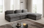 Lade das Bild in den Galerie-Viewer, Gemütliches Designer L-Sofa Cuddle aus Cordstoff – Modernes Ecksofa Wohnzimmer
