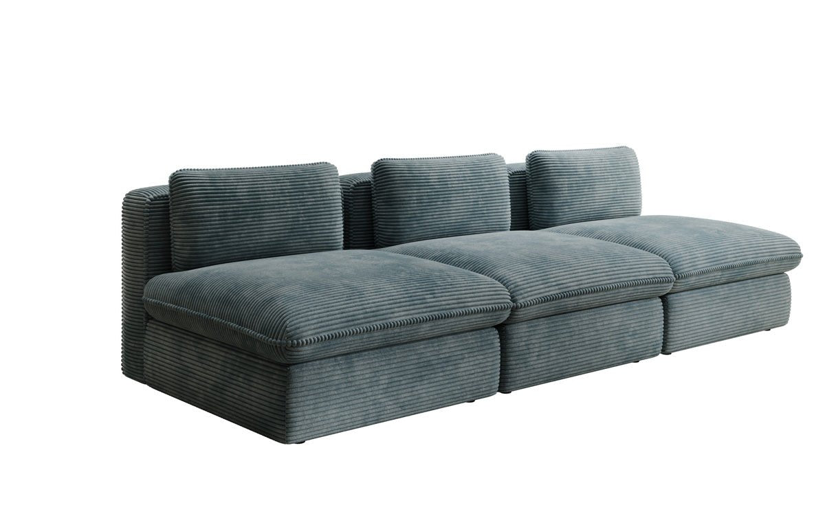 Luxuriöses Cord-Designer-Sofa Cuddle: Gemütlicher 3-Sitzer für modernes Wohnzimmer