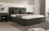 Luxuriöses Designer Polsterbett Alma mit Bouclé-Stoff und Stauraumfunktion