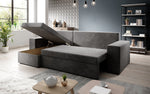Lade das Bild in den Galerie-Viewer, Luxuriöses Designer Ecksofa Denver Kunstleder Schlafsofa mit Klappfunktion Modern Komfortabel
