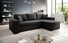 Denver Designer-Ecksofa: Multifunktional, Gemütlich, Stoffbezug mit Schlaf- und Klappfunktion