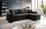 Lade das Bild in den Galerie-Viewer, Denver Designer-Ecksofa: Multifunktional, Gemütlich, Stoffbezug mit Schlaf- und Klappfunktion
