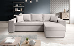 Lade das Bild in den Galerie-Viewer, Denver Designer-Ecksofa: Multifunktional, Gemütlich, Stoffbezug mit Schlaf- und Klappfunktion
