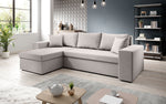 Lade das Bild in den Galerie-Viewer, Denver Designer-Ecksofa: Multifunktional, Gemütlich, Stoffbezug mit Schlaf- und Klappfunktion
