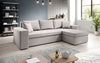 Denver Designer-Ecksofa: Multifunktional, Gemütlich, Stoffbezug mit Schlaf- und Klappfunktion