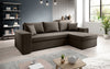 Denver Designer-Ecksofa: Multifunktional, Gemütlich, Stoffbezug mit Schlaf- und Klappfunktion