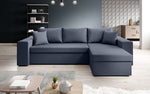 Lade das Bild in den Galerie-Viewer, Denver Designer-Ecksofa: Multifunktional, Gemütlich, Stoffbezug mit Schlaf- und Klappfunktion
