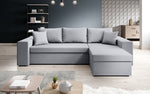 Lade das Bild in den Galerie-Viewer, Denver Designer-Ecksofa: Multifunktional, Gemütlich, Stoffbezug mit Schlaf- und Klappfunktion
