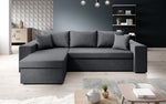 Lade das Bild in den Galerie-Viewer, Denver Designer-Ecksofa: Multifunktional, Gemütlich, Stoffbezug mit Schlaf- und Klappfunktion
