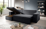 Lade das Bild in den Galerie-Viewer, Denver Designer Cord Sofa: Stilvoll, Bequem, mit Schlaf- und Klappfunktion

