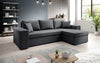 Denver Designer-Ecksofa: Multifunktional, Gemütlich, Stoffbezug mit Schlaf- und Klappfunktion
