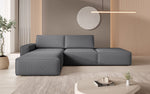 Lade das Bild in den Galerie-Viewer, Luxuriöses Modulares Ecksofa Yuma mit Bouclé-Stoff und Beistellhocker – Perfekt für Ihr Wohnzimmer
