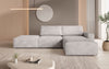 Luxus Yuma Ecksofa mit Cordbezug: Modulares Design, integrierter Hocker