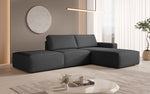 Lade das Bild in den Galerie-Viewer, Luxuriöses Modulares Ecksofa Yuma mit Bouclé-Stoff und Beistellhocker – Perfekt für Ihr Wohnzimmer
