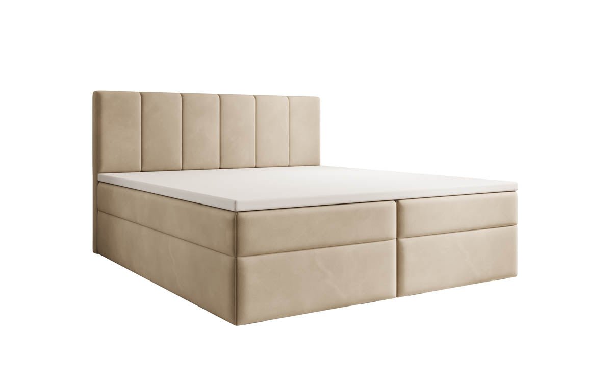 Aurelia Samt Boxspringbett: Luxuriöser Schlaf, Praktischer Stauraum, Eleganter Komfort