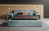 Elegantes Designer Polsterbett Ophelia: Samtiger Cord-Bezug, integrierter Stauraum, maximaler Komfort