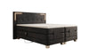 Luxuriöses Boxspringbett Noctis Samt mit elektrischer Verstellung und integrierter LED