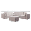 Modulares Gartensofa Eden L Maxi – Luxuriöses Outdoor-Lounge-Set mit Beistellhocker