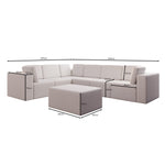 Lade das Bild in den Galerie-Viewer, Modulares Gartensofa Eden L Maxi – Luxuriöses Outdoor-Lounge-Set mit Beistellhocker
