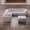 Luxuriöses Modulares Gartensofa Set mit Beistelltisch – Wetterfest & Komfortabel