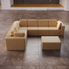 Luxuriöses Modulares Gartensofa Set mit Beistelltisch – Wetterfest & Komfortabel