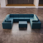 Lade das Bild in den Galerie-Viewer, Luxuriöses Modulares Gartensofa Eden U-Form mit Beistellhocker – Wetterfest und Komfortabel
