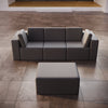 Modulares Luxus Gartensofa Set Eden mit Hocker – Perfekt für Outdoor-Entspannung