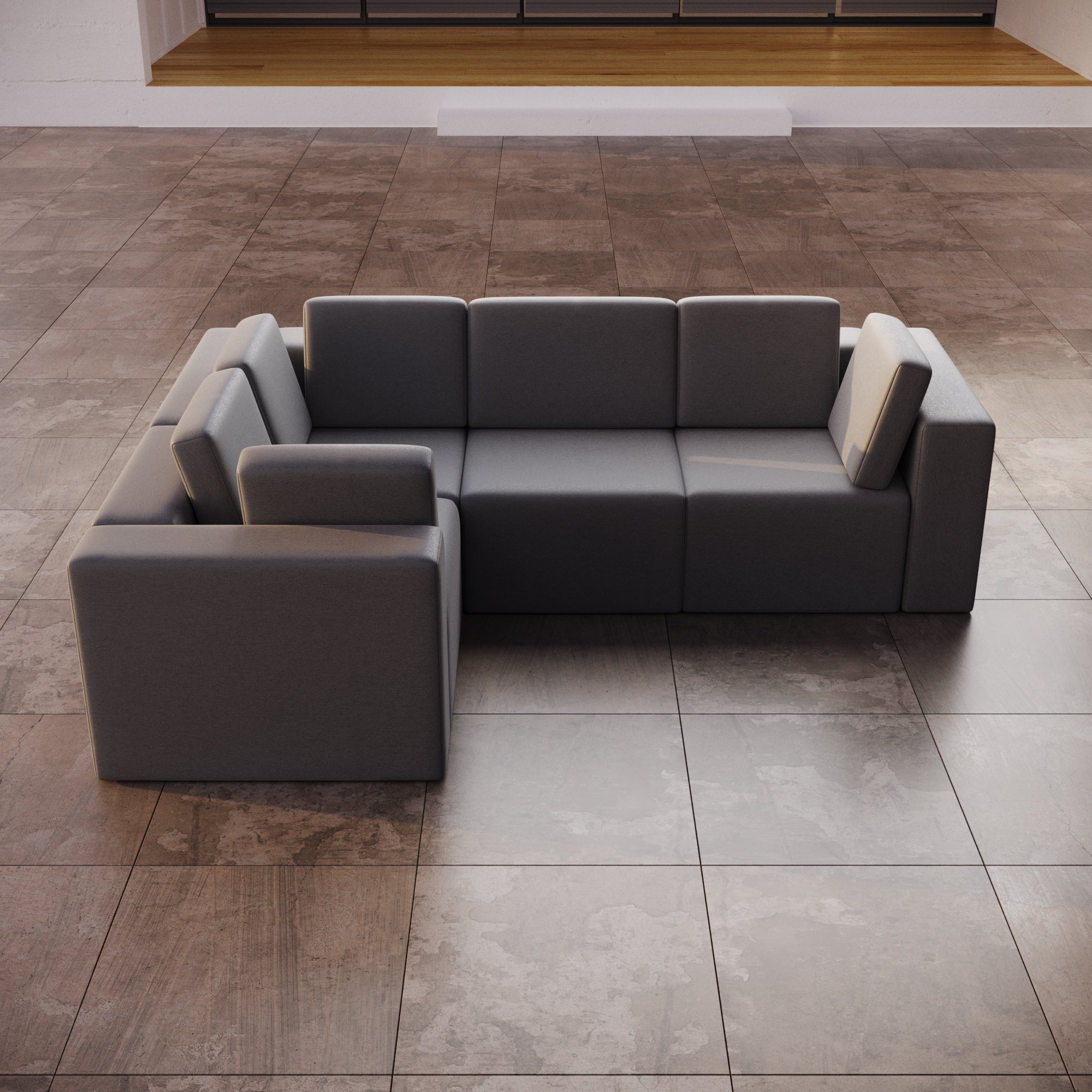 Elegantes Modulares Gartensofa Eden L: Wetterfest, Flexibel für Luxuriöse Outdoor-Momente