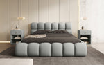 Lade das Bild in den Galerie-Viewer, Luxuriöses Designer Polsterbett Boston: Bouclé Stoff, Integrierter Stauraum, Modernes Schlafzimmer-Highlight
