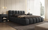 Designer Polsterbett Boston Bouclé mit Stauraum, Samtbezug, moderne Optik