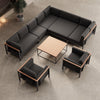 Luxuriöses Wetterfestes Garten Lounge Set: Ecksofa, Sessel, Aluminium, Sunbrella Stoff