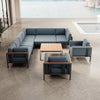 Luxuriöses Wetterfestes Garten Lounge Set: Ecksofa, Sessel, Aluminium, Sunbrella Stoff