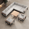 Luxuriöses Wetterfestes Garten Lounge Set: Ecksofa, Sessel, Aluminium, Sunbrella Stoff
