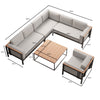 Luxuriöse Euphoria Ecklounge: Elegantes Aluminium Gartenmöbel-Set mit Sunbrella Polstern, wetterfest, modern.