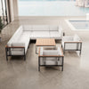 Luxuriöses Wetterfestes Garten Lounge Set: Ecksofa, Sessel, Aluminium, Sunbrella Stoff