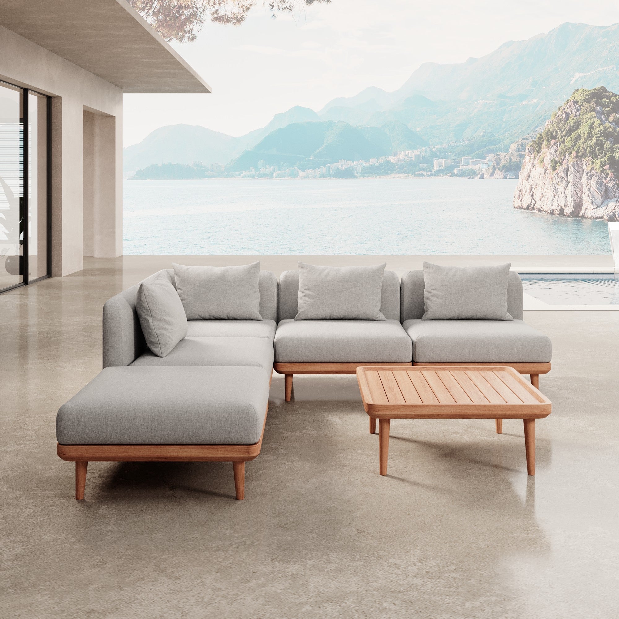 Nouri Modulares Garten-Ecksofa: Luxuriöse Aevora™ Lounge für Außenbereiche